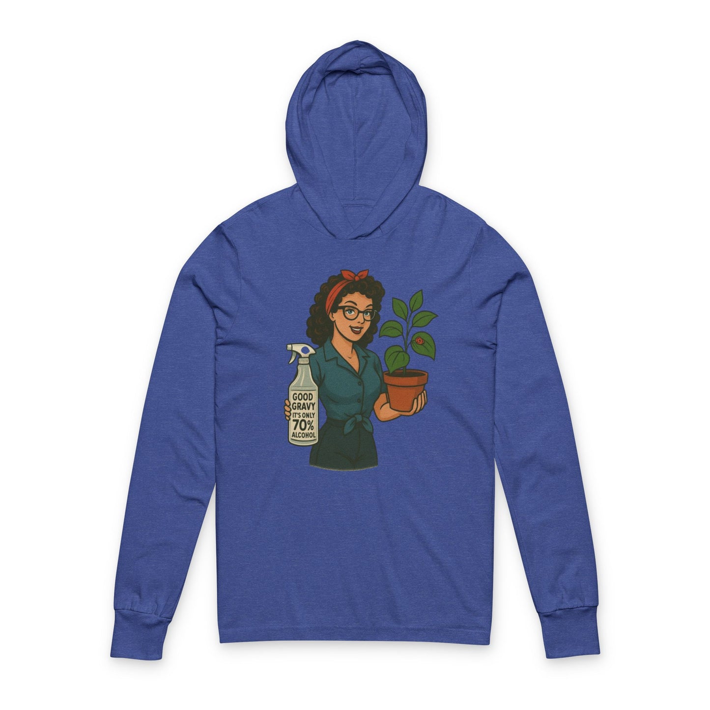 70% Isopropyl Alcohol  Unisex Hooded Long Sleeve Tee