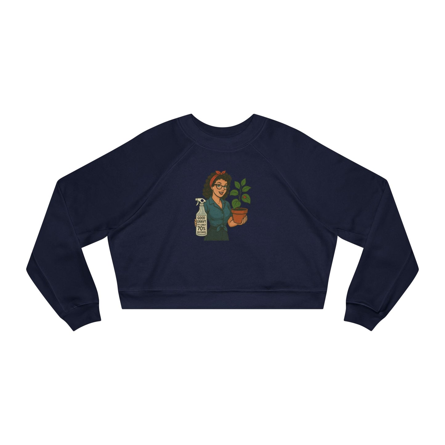 70% Isopropyl Alcohol Cropped Fleece Pullover