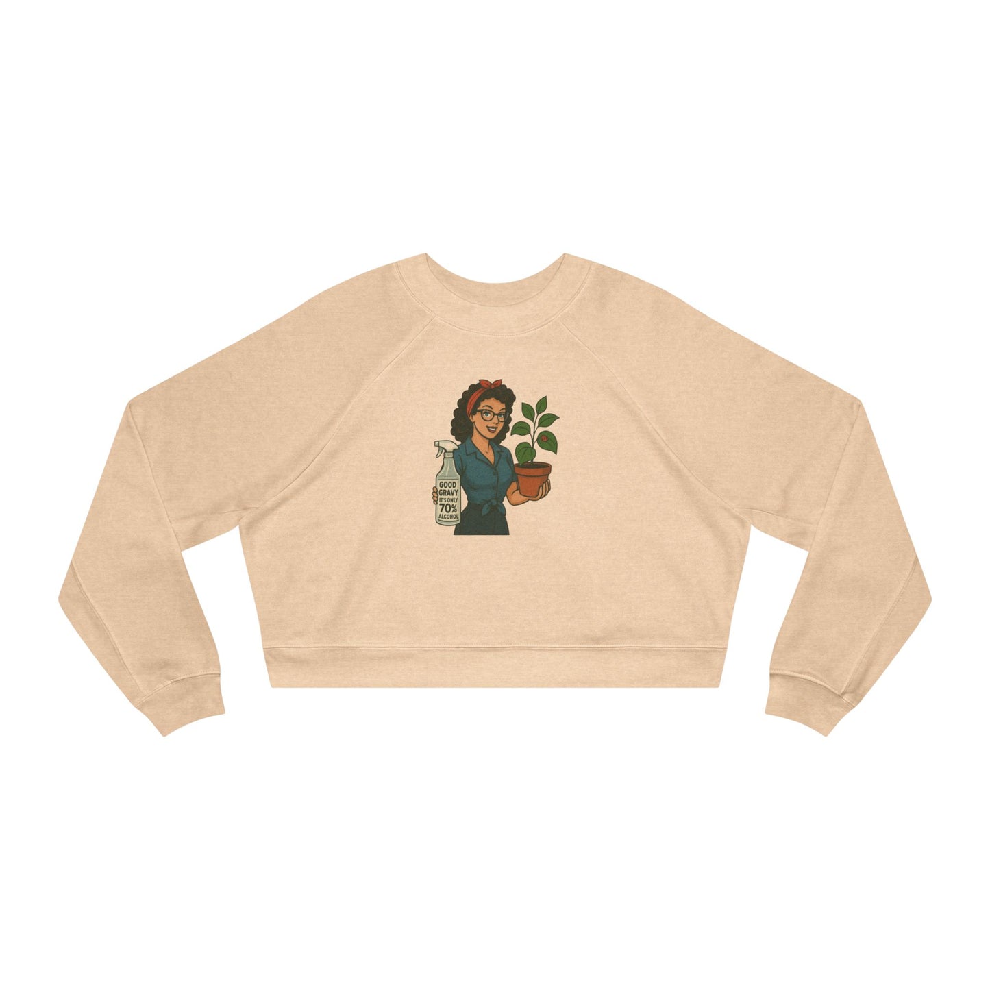 70% Isopropyl Alcohol Cropped Fleece Pullover